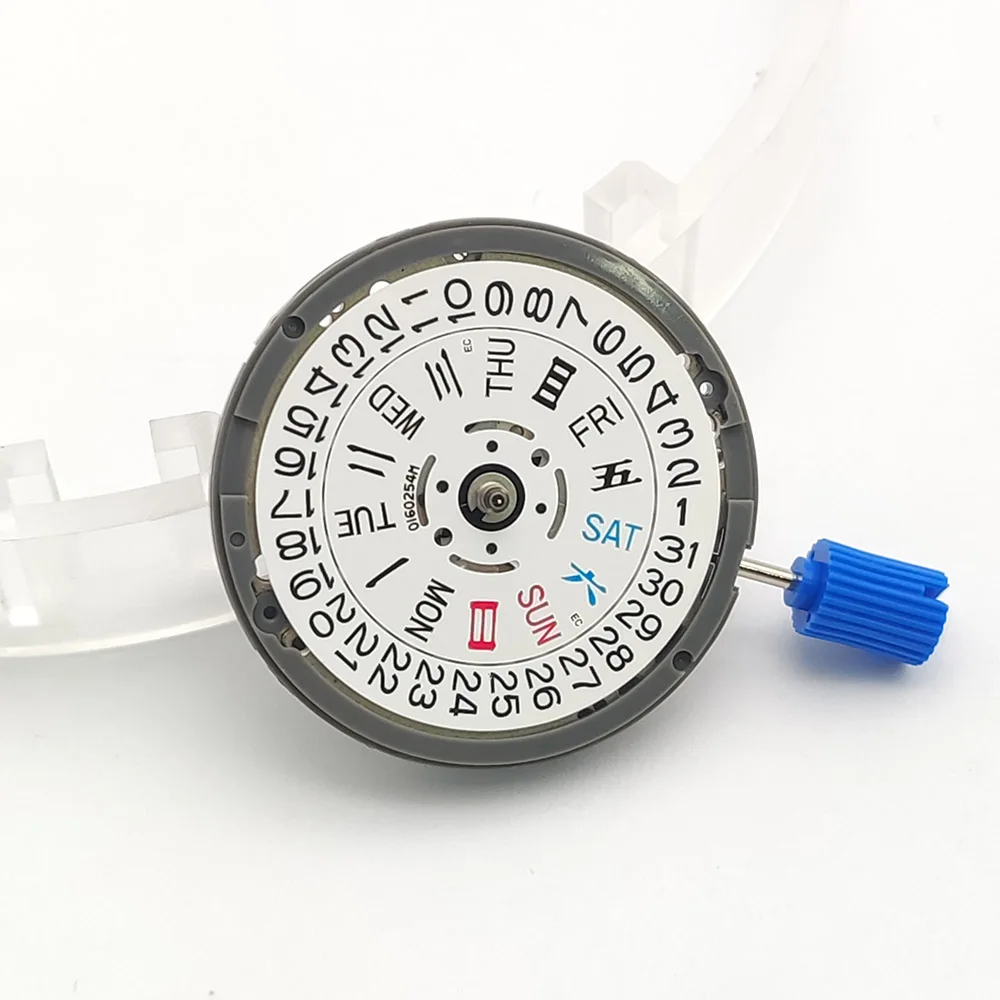 تقويم أبيض جديد NH36 24 جواهر تاج الحركة الأوتوماتيكية عند 3.0 و3.8 الساعة NH36 مجموعة جذع أجزاء الساعة