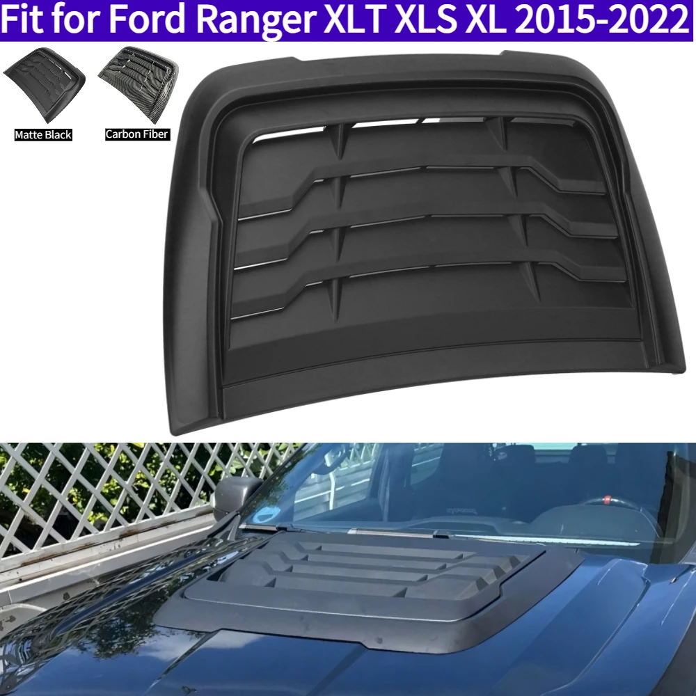 غطاء محرك السيارة مدخل هواء تنفيس غطاء مغرفة الكسوة لفورد رينجر XLT XLS XL 2015-2022