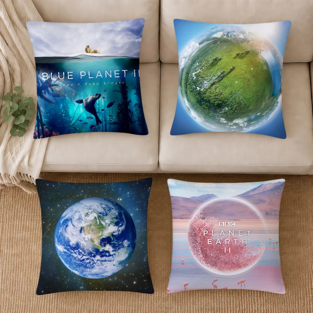TV Mini Series P-Planet Earth II Cushion Cover Soft Pillowcase Double Sided Sofa Home Living Room Decor Hogar Pillowcover Gift