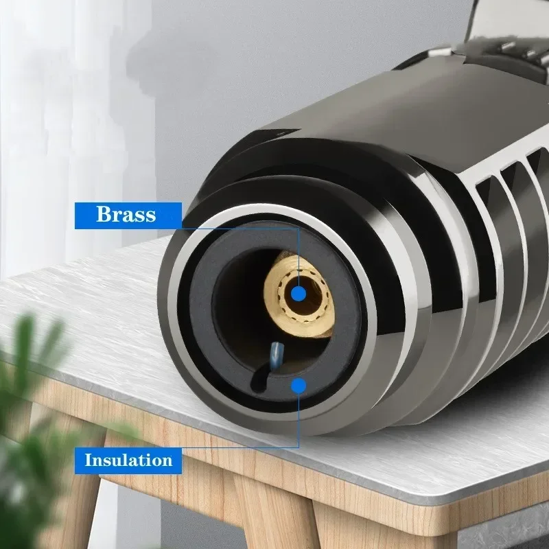 مسدس رش عالي الحرارة 1800 درجة، ولاعة غاز بيوتان معدنية مقاومة للرياح، شعلة زرقاء قوية، أداة لحام - 3