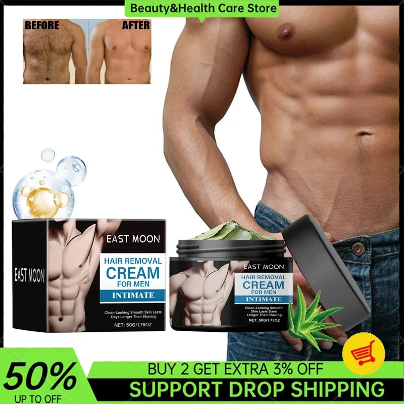

60ml Man Hair Removal Cream Painless Natural Gentle Non-irritating Moisturizing All Over The Body Smooth Skin Beauty Health Care