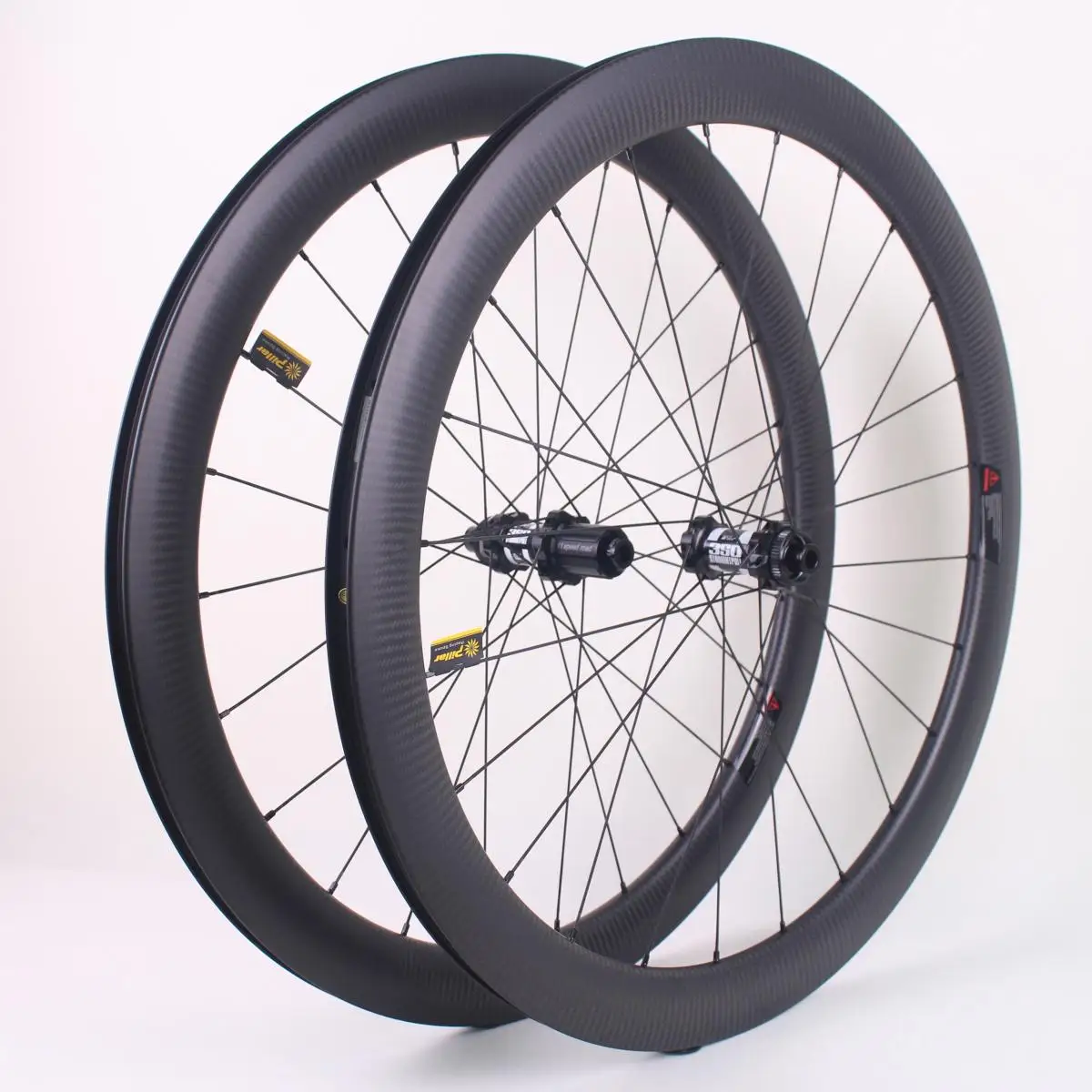 

50c Disc Brake Road Bicycle Wheelset 700 C3K Twill Carbon Cutter Wheel Set Full Carbon Ring