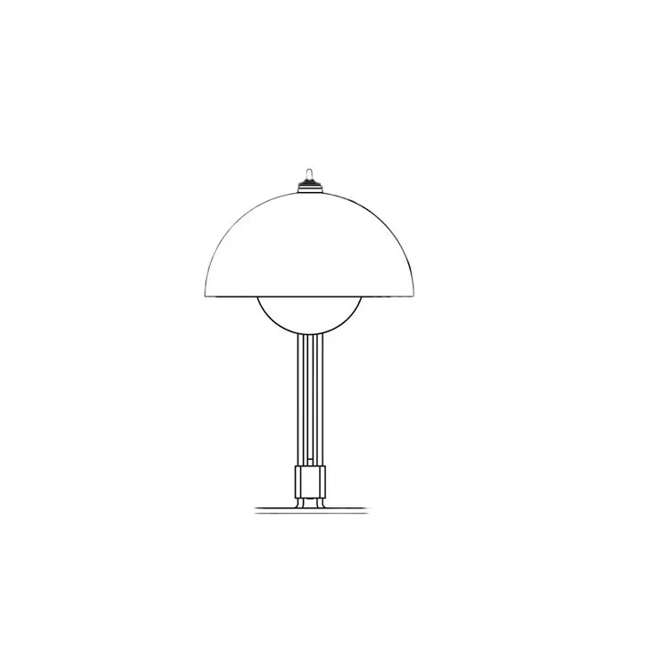 Lámpara de mesa de capullo danés de viento crema Medieval, se puede disparar, diseño, estudio, dormitorio, mesita de noche, atmósfera VP4, lectura de sala de bodas
