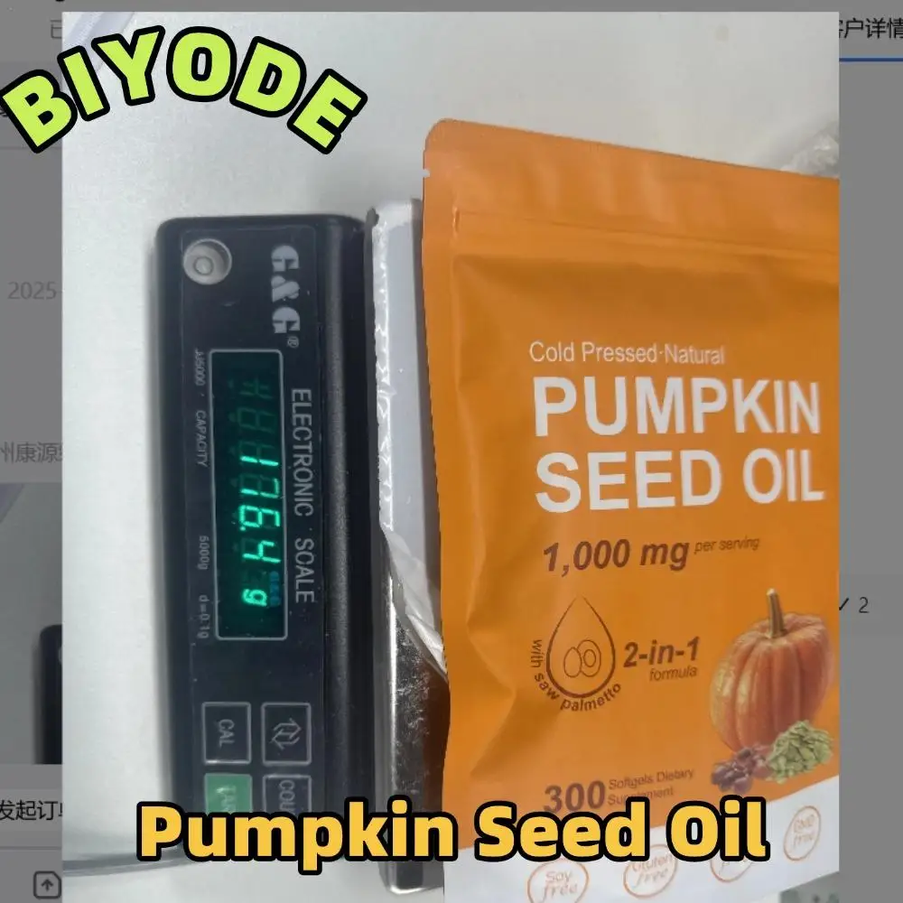 300 cápsulas de aceite de semilla de calabaza, 1000 mg, promueve el crecimiento del cabello, apoyan la vejiga urinaria y la salud de la próstata, mejora el sistema de inmunidad