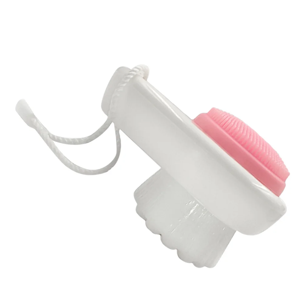 Double Sided Silicone Face Washing Brush Soft Facial Cleanser Scrubber Deep Cleansing Exfoliating Massage Skin Tool
