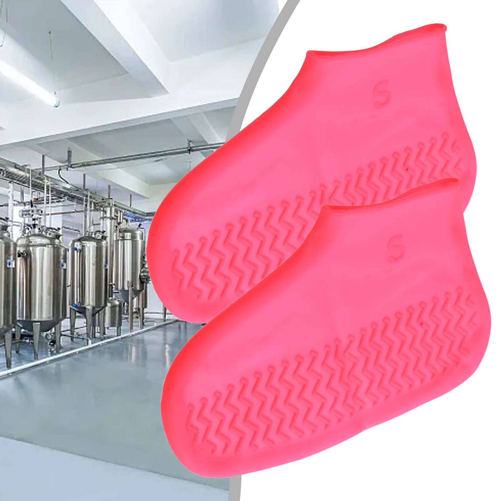 Silicone Shoe Cover Rubber Overshoes Fits For Rainy Days Silicone Anti Slip Overshoes Camping Hiking Parts Wear-resistant - Image 3