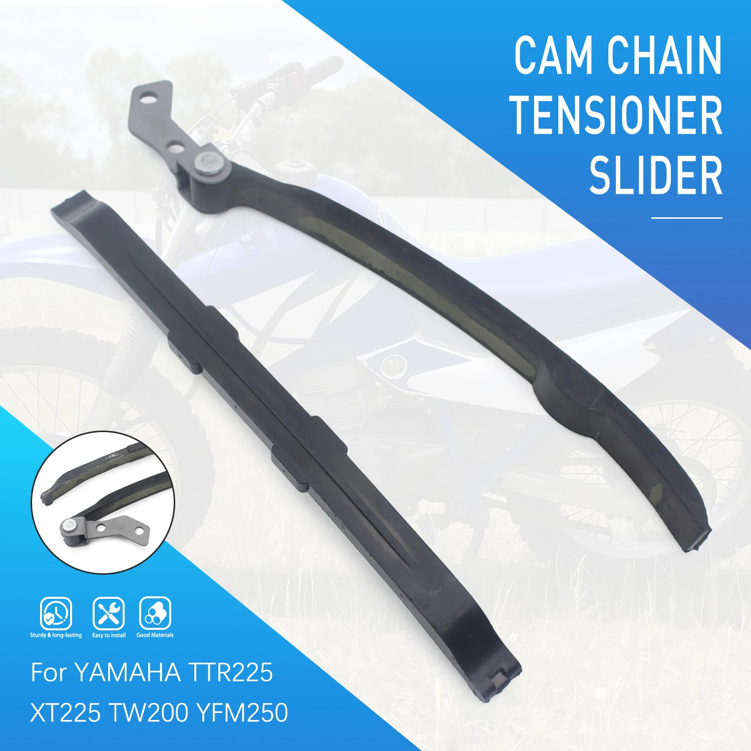 For YAMAHA TRI-MOTO YTM200 YTM225 MOT0-4 YFM200 YFM225 YFM250 TIMBERWOLF 250 Motorcycle Timing Chain Tensioner Guide Plate Set