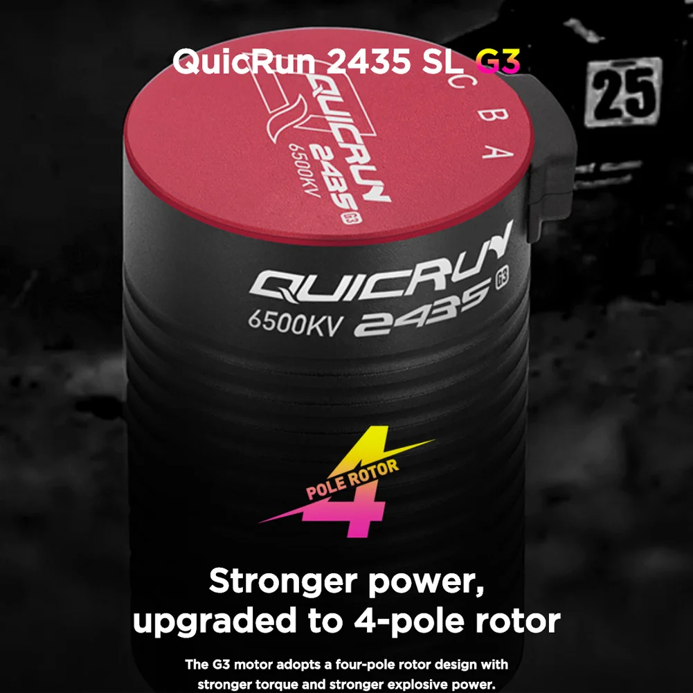 HobbyWing QuicRun 2435 G3 فرش السيارات 4500KV/6500KV ل 1/16 1/18 التحكم عن بعد سيارة RC ترقية اكسسوارات السيارات