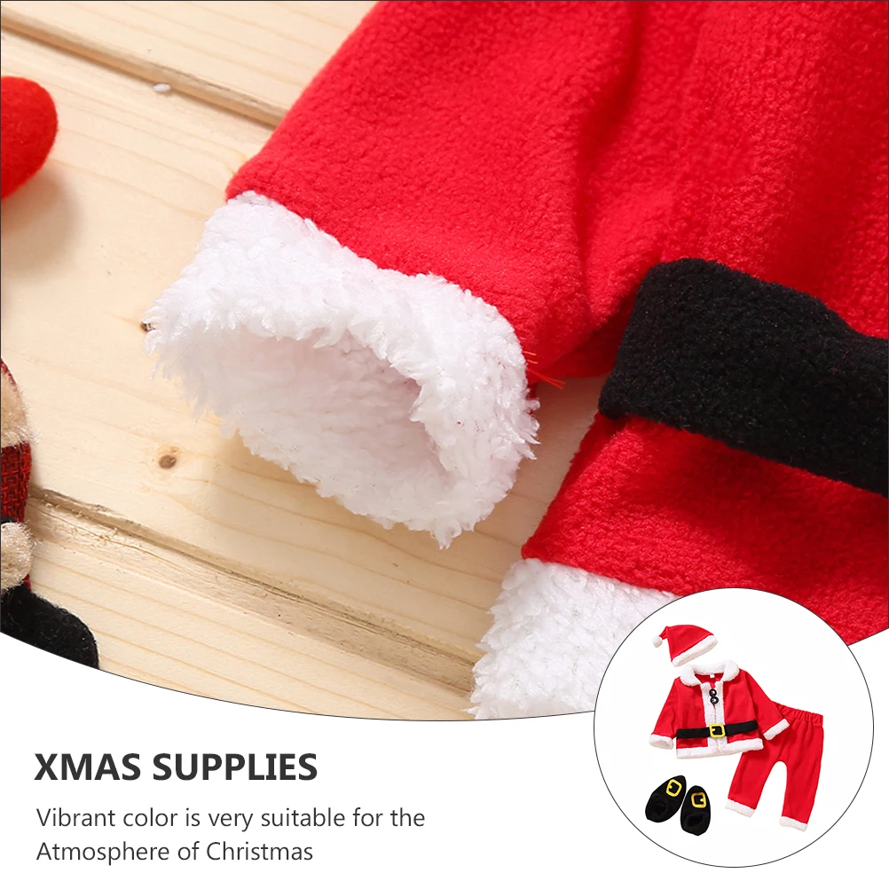 

Christmas Clothes Set Costume for Boys Xmas Conjoined Toddlers Supplies Cotton Santa Children's