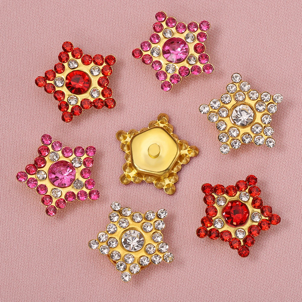 10 stücke Kristall Strass Flatback Cabochons Stern Perlen