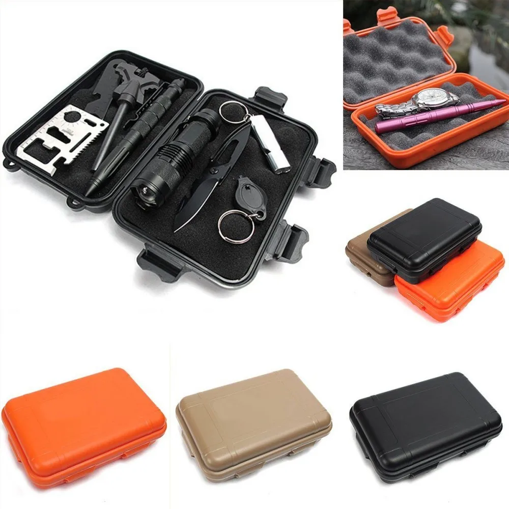 EDC Gear Waterproof Box Kayak Storage Outdoor Camp Fish Trunk Airtight Container Carry Travel Seal Case Bushcraft Survive Kit