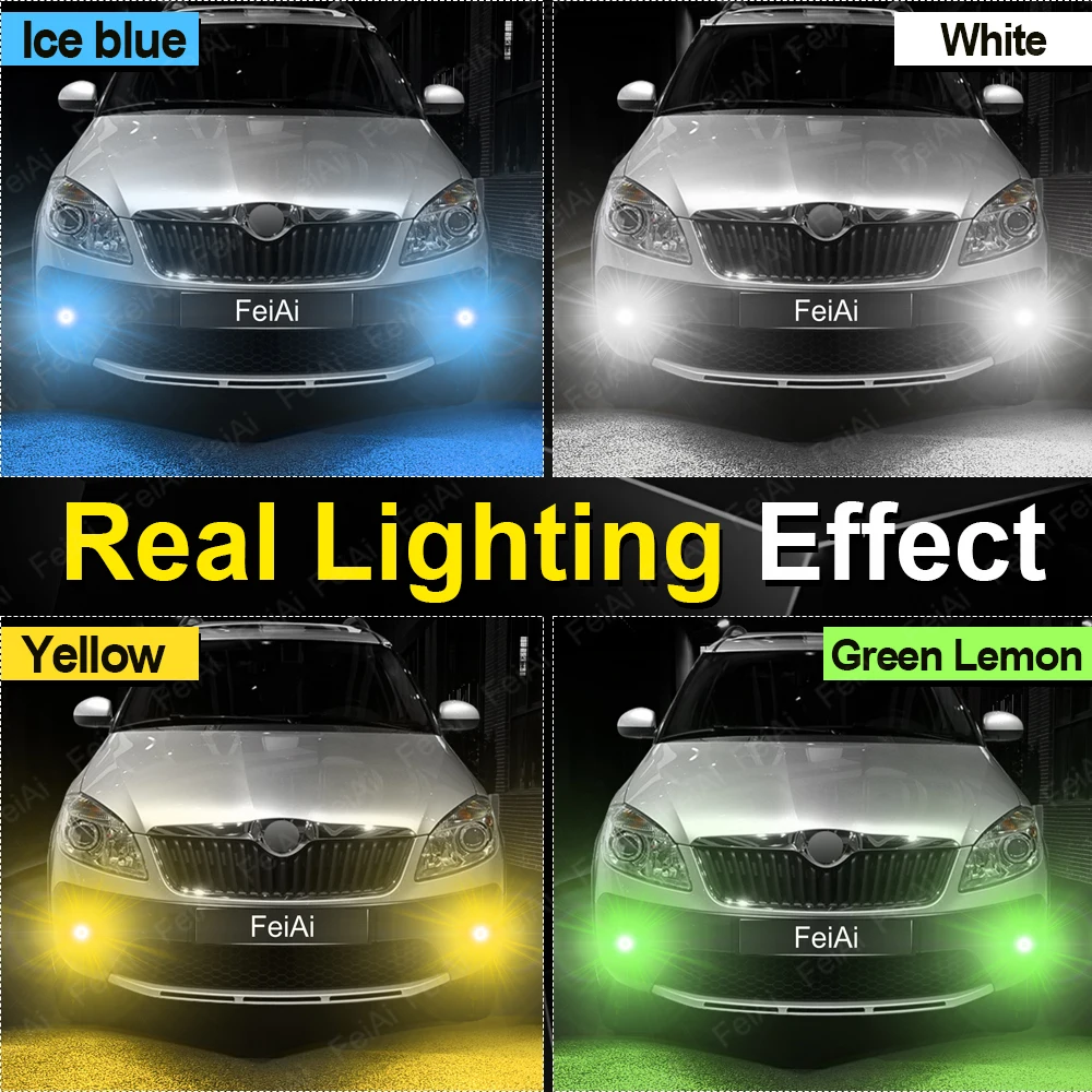 For Skoda Roomster Front LED Fog Lights 2006 2007 2008 2009 2010 2011 2012 2013 2014 2015 Roomster 5J7 Scout Tuning Accessories
