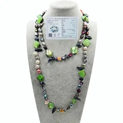 baroque freshwater pearl necklace,100% nature FRESHWATER PEARL NECKLACE,120 CM ,very fashion colors pearls,baroque shape pearl