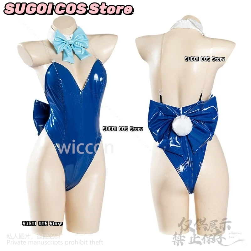 Gioco Blu Archivio Cosplay Asuma Toki Anime Costume Y2K Blu Sexy Jirai Kei Bunny Girls Tuta Orecchie di Coniglio Parrucche Cos Travestimento