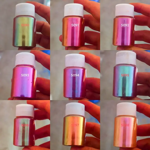 Proszek kameleon 20-kolorowy proszek mikowy Shift do żywicy epoksydowej, perłowy pigment w proszku do robienia mydła, kosmetyków, lakieru do paznokci