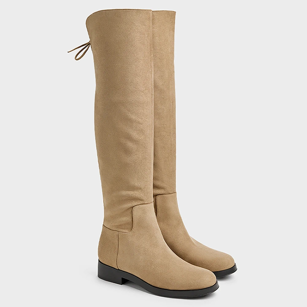 

FWRD Women's Suede-Like Foldable 2-Way Knee-High Boots, Comfortable Tall Boots for Daily & Casual Wear #FWRD000234