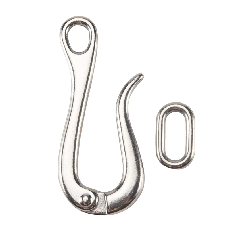 ABKG Pro Gancio e occhiello per pelicano da 100 mm con collegamento a sgancio rapido Hardware per barche marine in acciaio inossidabile 316