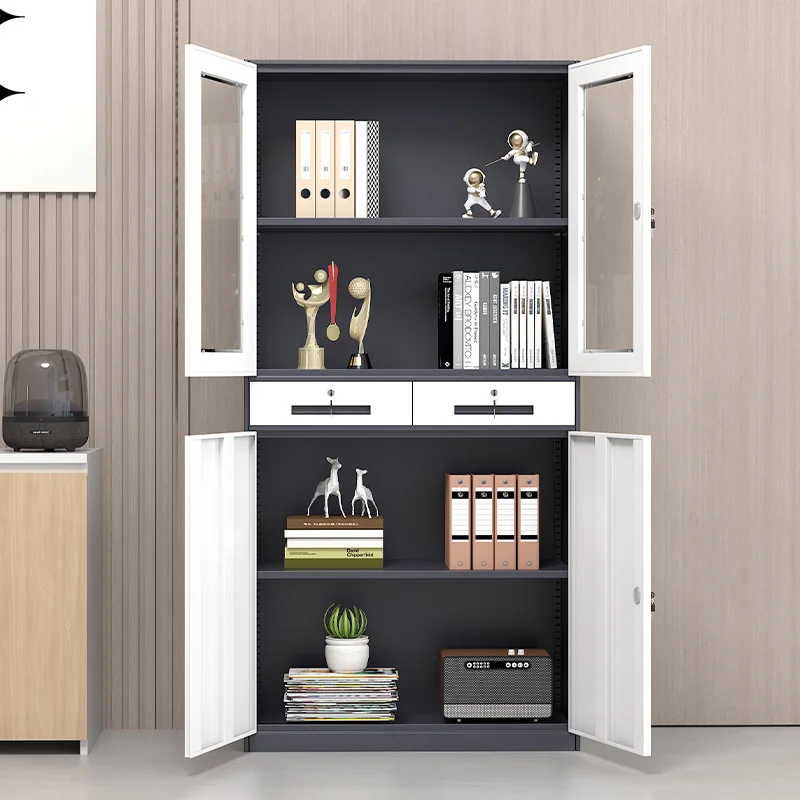 yjq file office data cabinet with lock certificate file office cabinet iron short cabinet