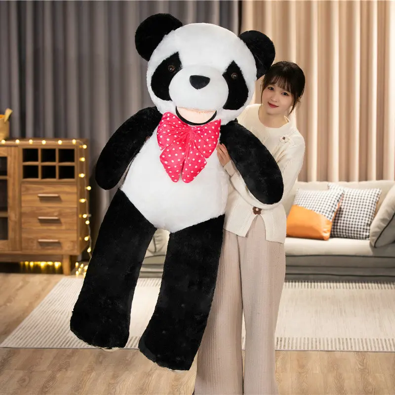 100-260cm Giant Size Panda Skin Plush Toys Fluffy Pillow Unstuffed Bear Skins Shell Soft Dolls No Filling DIY Cover Gift Boys