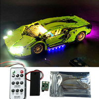 RC Led Light Set For High Tech Car Building Blocks 1:14 Super Speed Racing Sports Vehicle DIY Lamp Bricks Toys (NOT INCLUDE CAR)