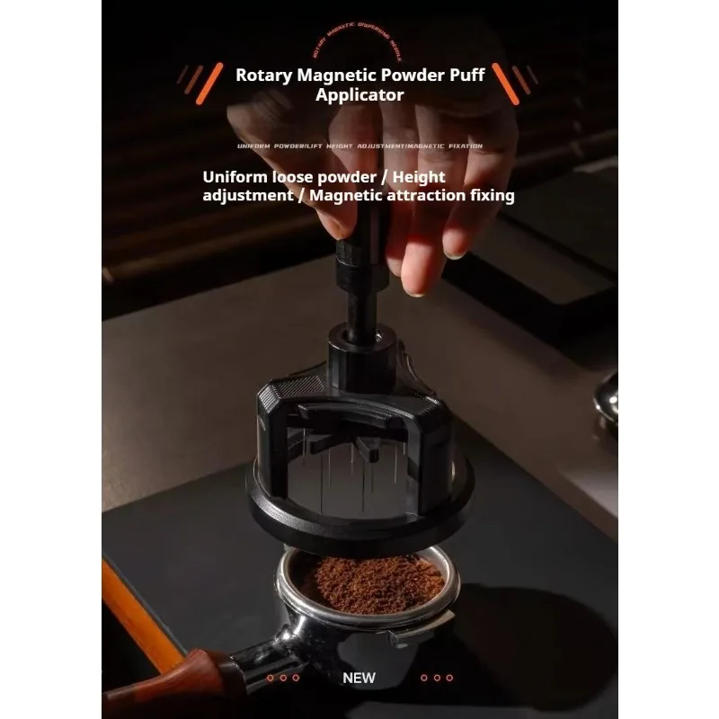 51/53/58mm Magnetic WDT Tool - Adjustable Height Espresso Needle Distributor, Rotating Coffee Clump Breaker for Barista