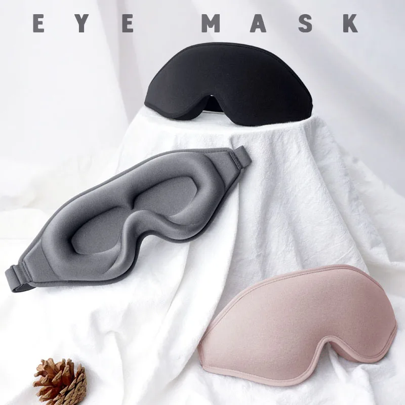 Eye Mask for Sleeping 3D Contoured Cup Blindfold Concave Molded Night Sleep Mask Block Out Light with Women Men