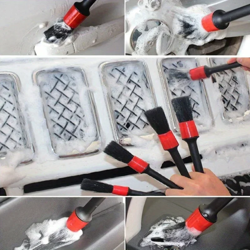 Car Detailing Brush Set - Leather And Air Vent Cleaning Tools For Interior/Exterior Maintenance Car Cleaning Accessories