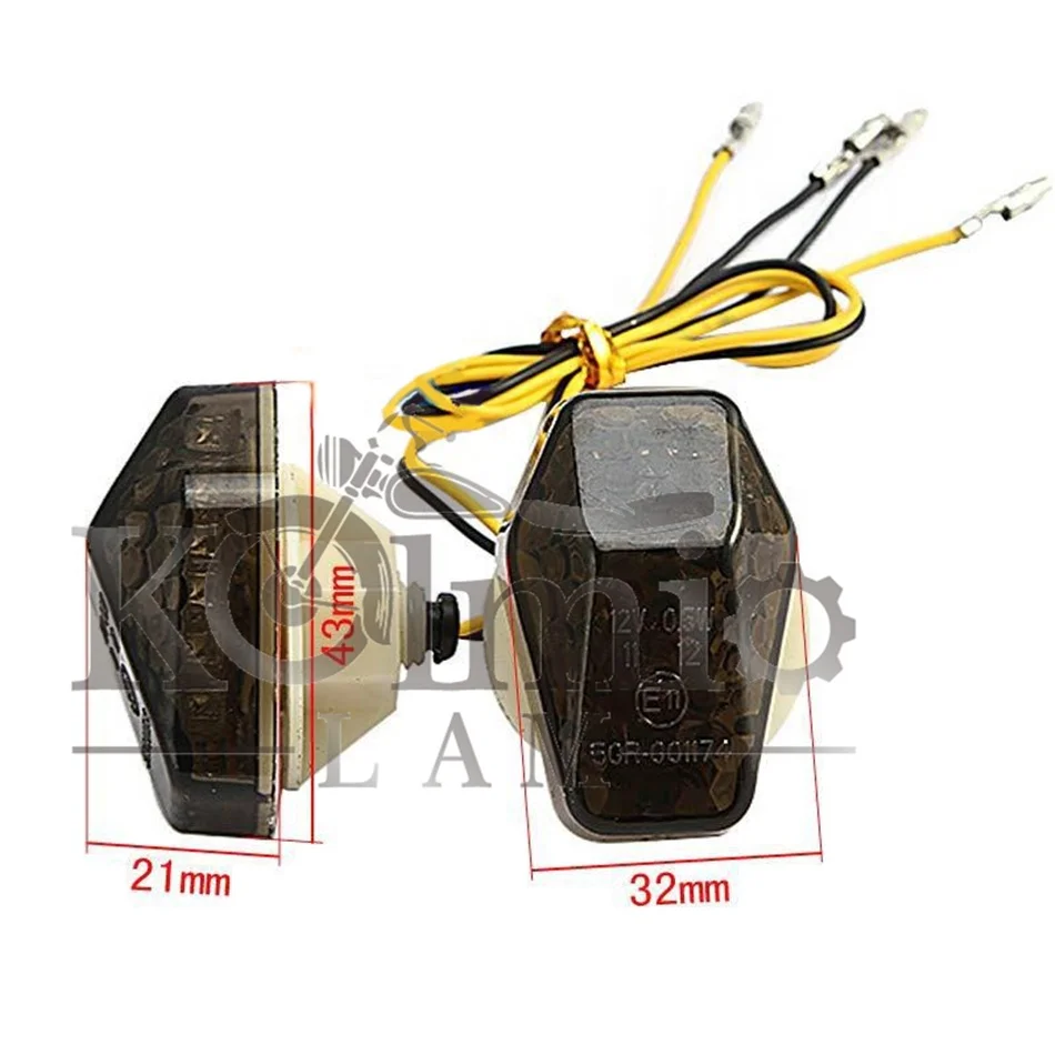 KOLMIOLAM Fit for Suzuki GSXR 600 GSXR750 GSXR1000 Motorcycle Mini LED Turn Signal Light Flashing signal Lamp Indicators Blinker