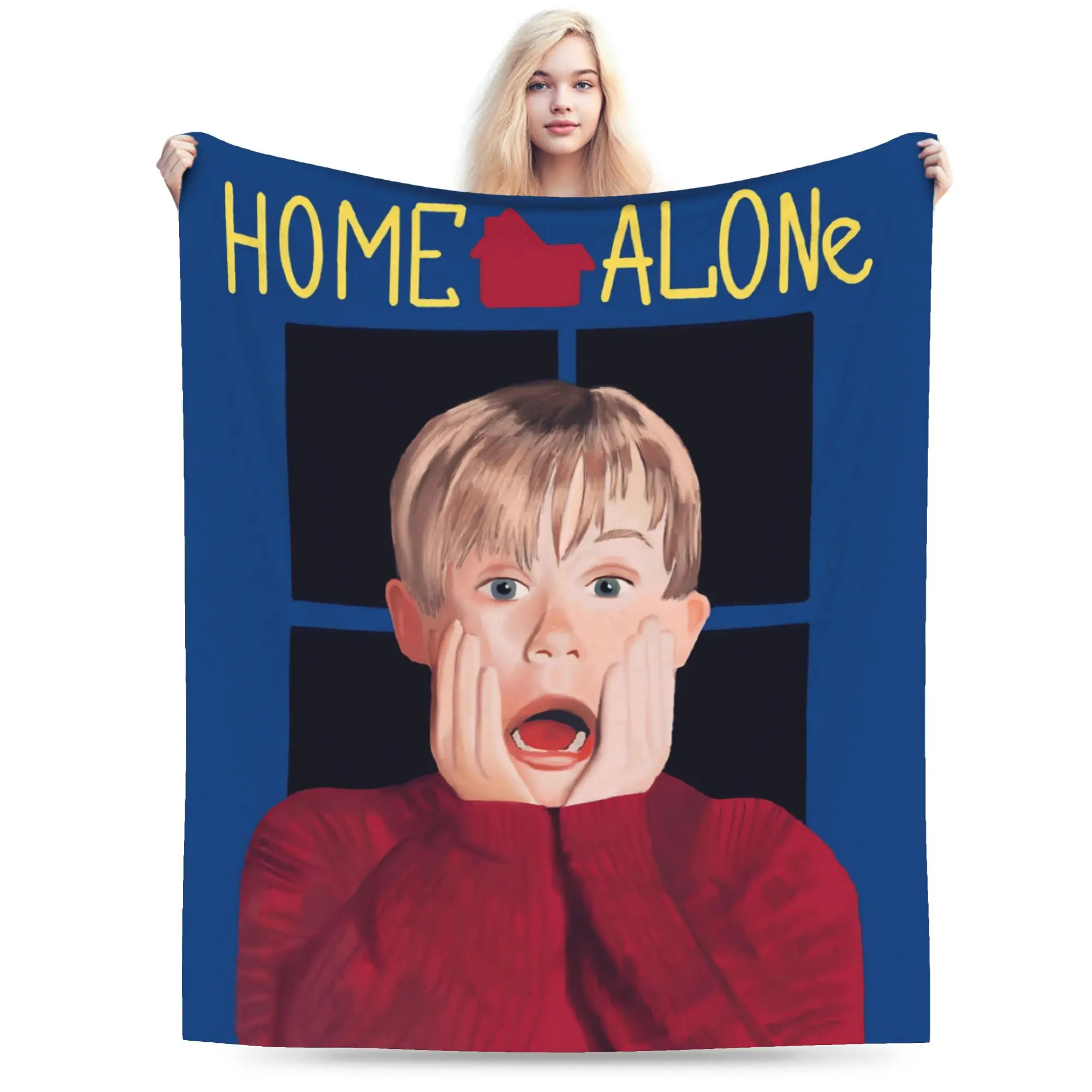 Super Soft Homes Alones merry Christmas Xmas Throw Blanket Premium Flannel Fleece Lightweight  Bed Blanket Cozy Warm Blankets
