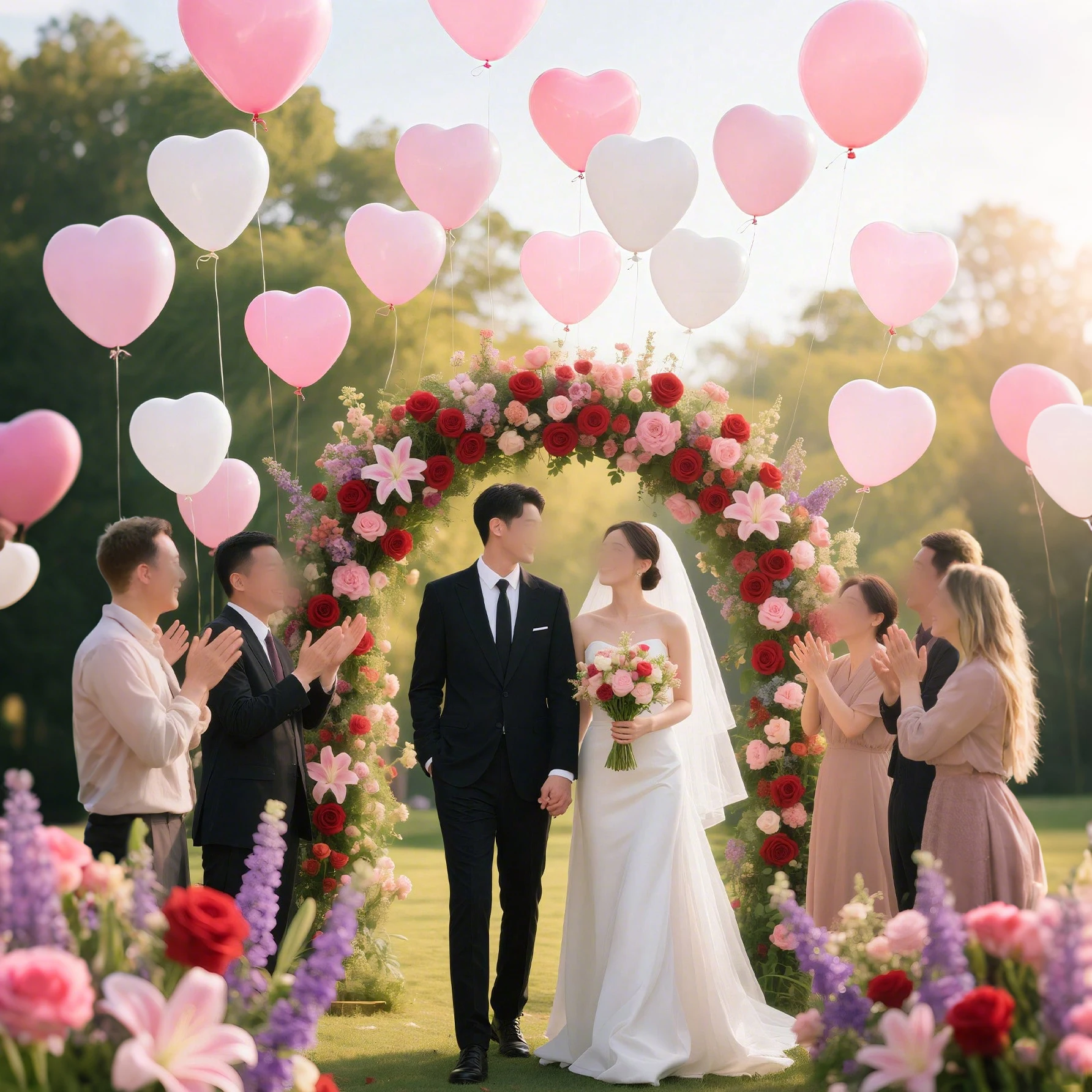 30 قطعة من بالون اللاتكس الأبيض الوردي مقاس 10 بوصة لعيد الحب، وأعياد الميلاد، وذكرى الزفاف، وديكور الحفلات