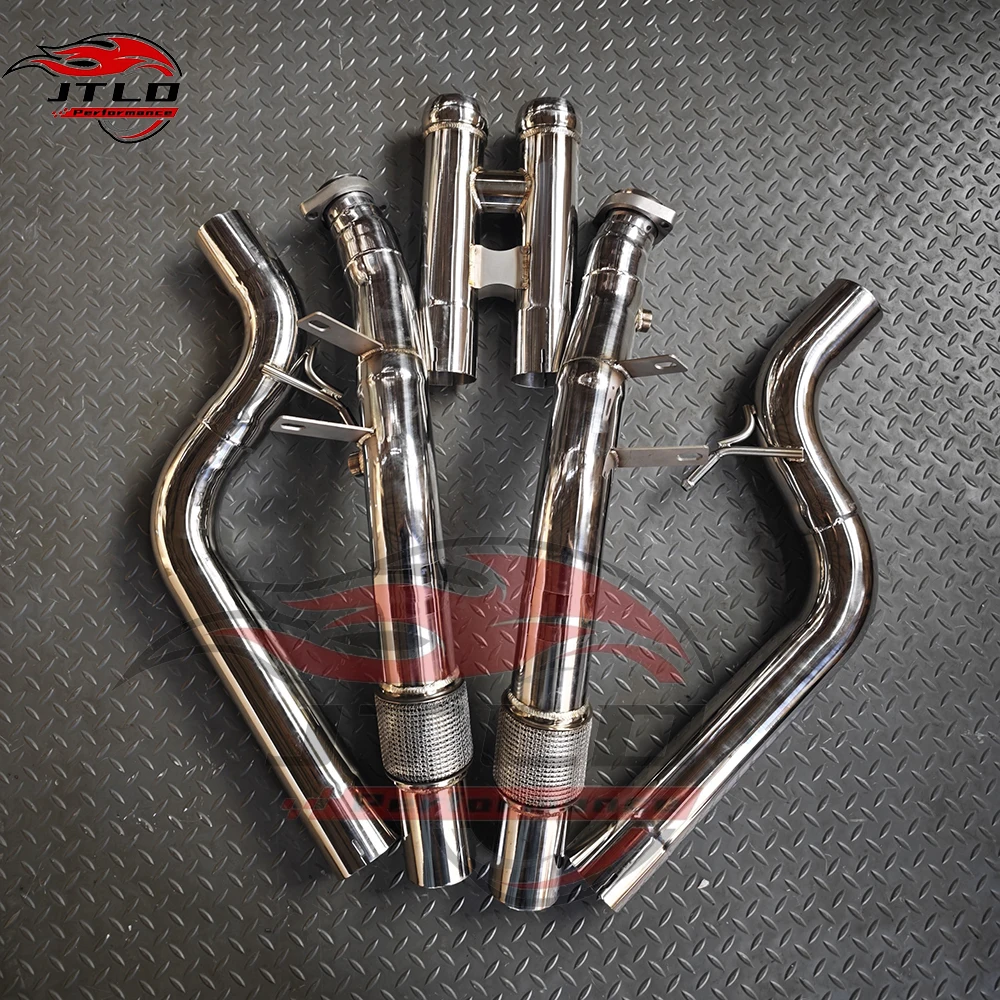 High Performance Stainless Steel Downpipe Front Pipe For Mercedes Benz S63 AMG W222 C217 5.5L V8 Biturbo M157 Engine