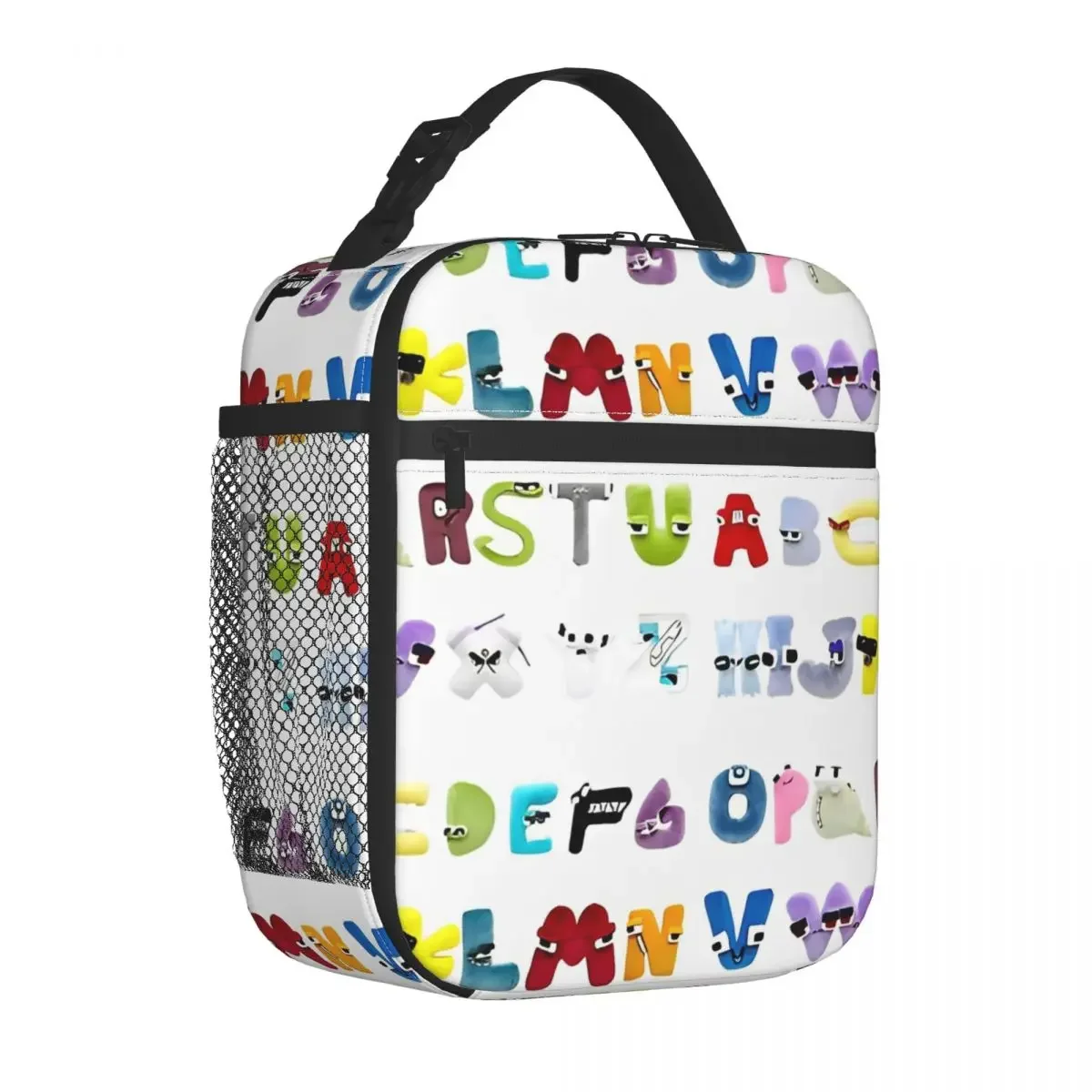 Alphabet Lore Transformation Insulated Lunch Bag Large Meal Container Cooler Bag Tote Lunch Box Work Outdoor Food Handbags