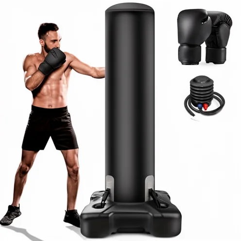 2026 Heavy Duty Punching Bag Durable Sturdy Stable  Shock Absorbent Training Boxing  MMA BOXING Training standing Punching Bagpr