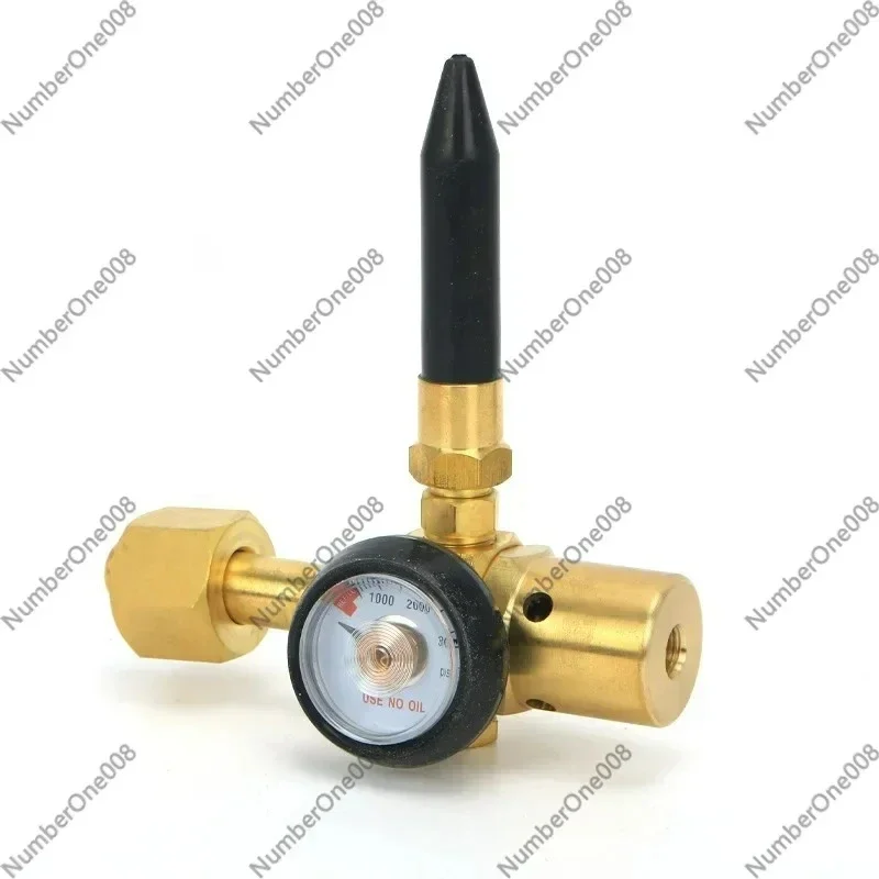 

Portable Helium Balloon Inflation Valve, HM-HE-01 Pressure Reducer with Brass Inner & Outer Threads, Gas Flow Control Regulator