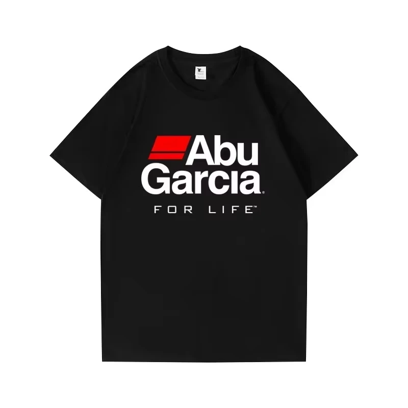 Abu Garcia Logo Baumwoll-T-Shirt für Herren und Damen, Angel-Kurzarmshirt, Y2K, lässig, täglich, Streetwear, Sommer 2026, weiche Basic-Oberteile – Detail 6