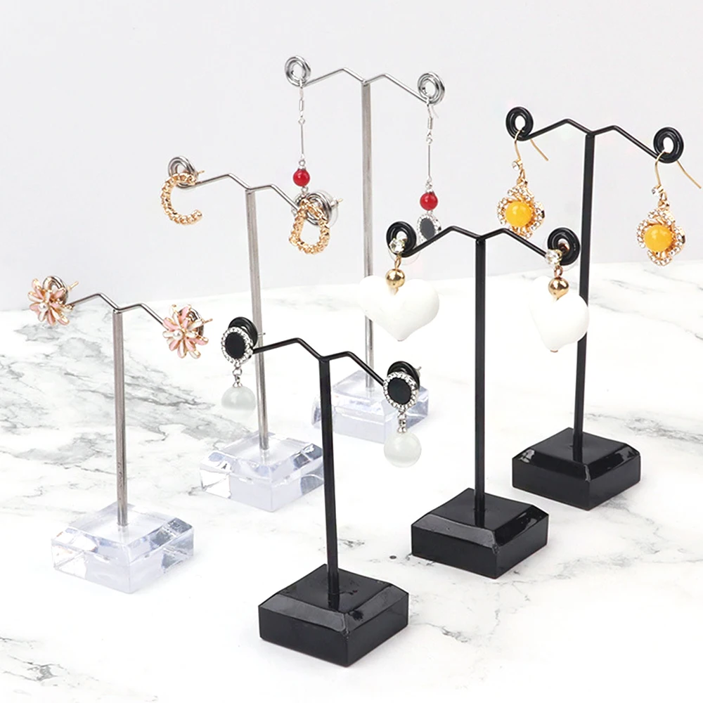 

Jewelry Display Stand Mini Metal Earring Display Rack Acrylic Large Medium Small Size Earrings Necklace Bracelets Placement Rack