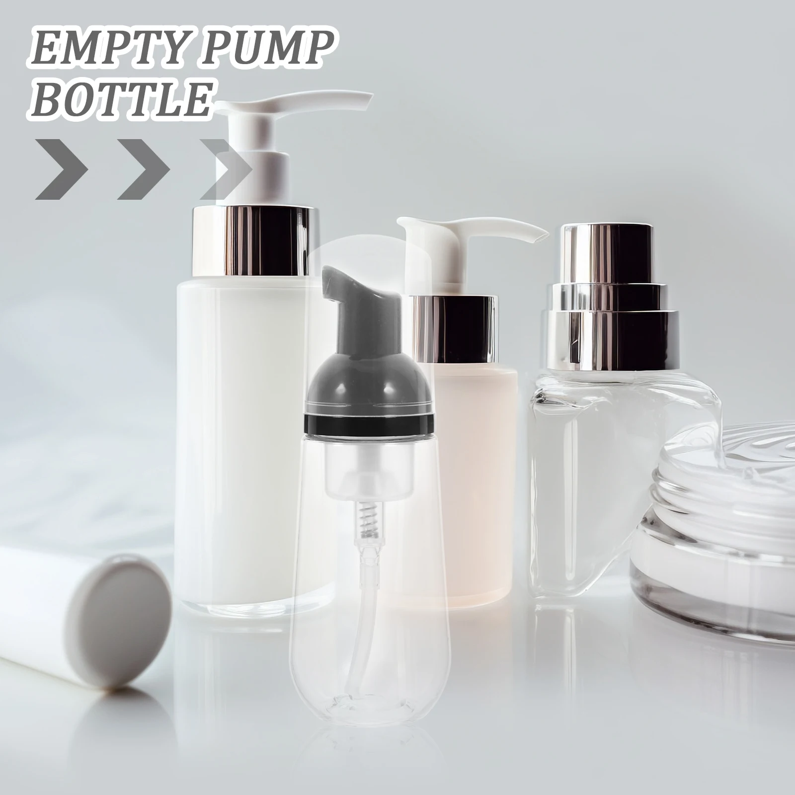 

3pcs 60ml Transparent PET Foam Bottle Refillable Travel Foaming Soap Dispenser Empty Pump Portable Skincare Bottles
