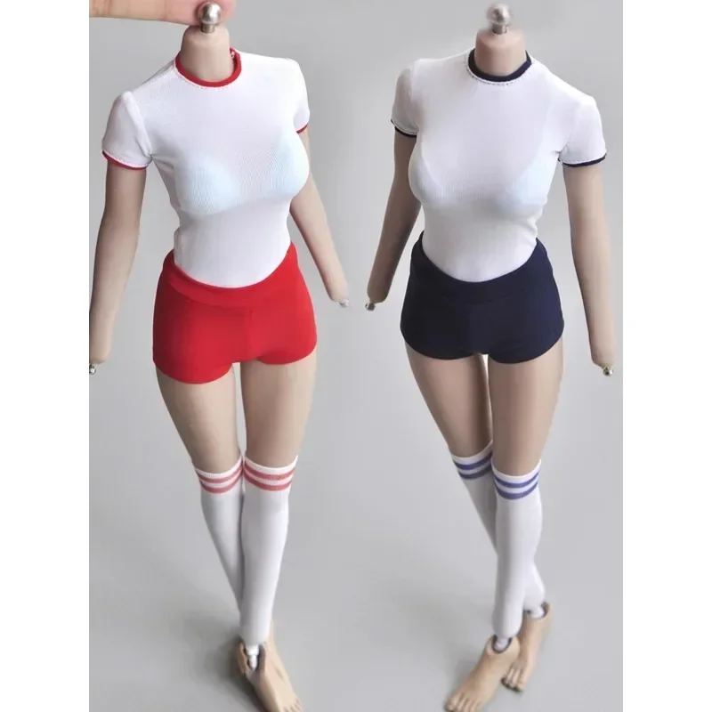 1/6 Scale Female Action Figure Japanese Series Sportswear T-shirt Shorts Suit for 12