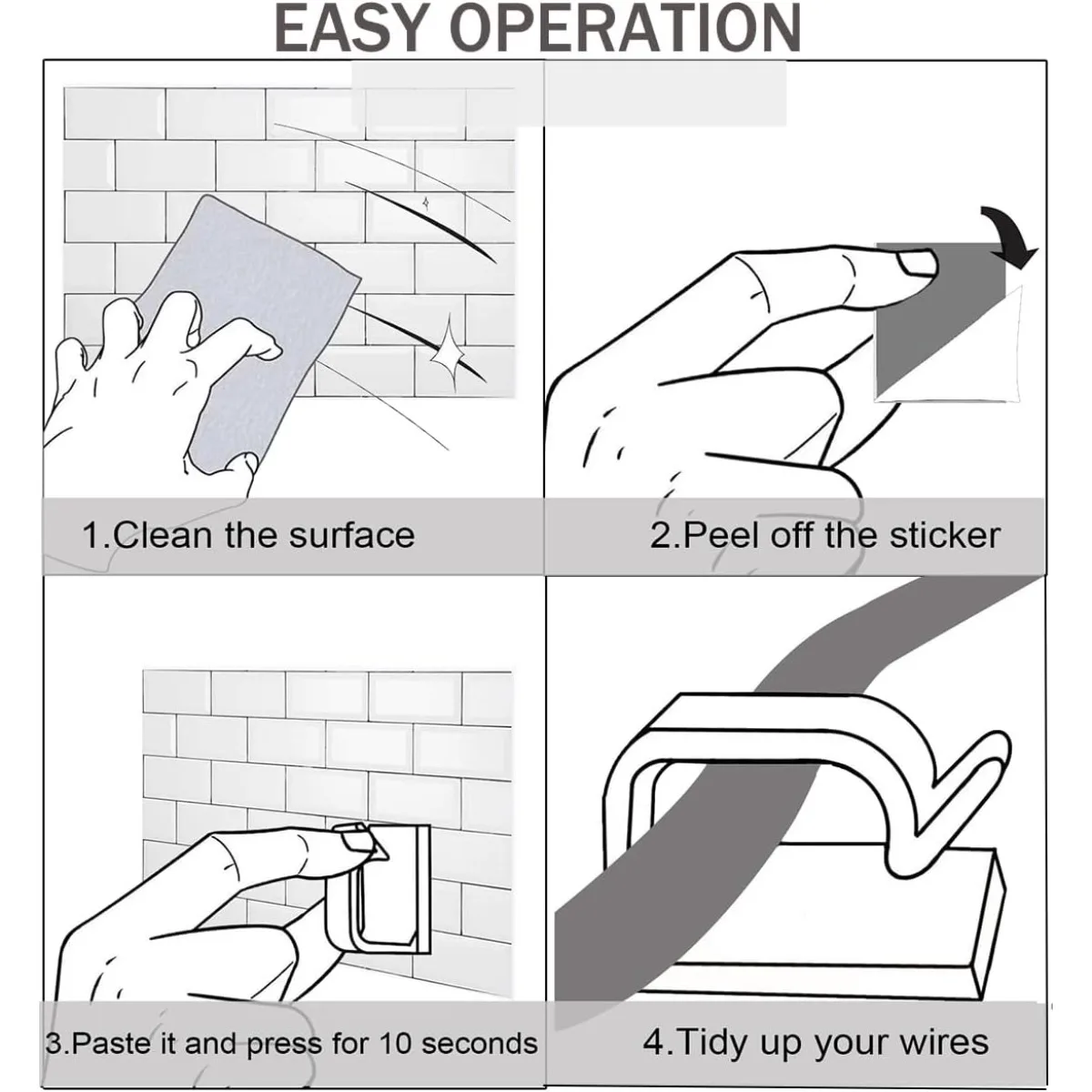 20-100 قطعة مقاطع ضوء عيد الميلاد السنانير للخارجية سلسلة أضواء مقاطع حامل السلك لتعليق أضواء جدار كابل الجنية أضواء #5