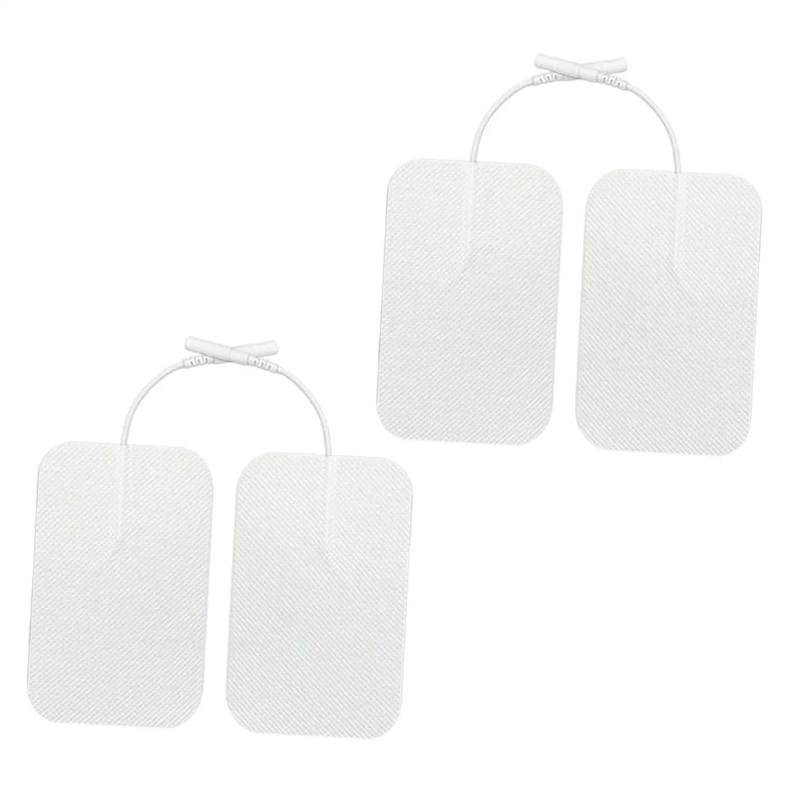 

4 Pieces Electrode Pads Patches Premium Lower Impedance Non Woven Fabric Electro Therapy Patches Reusable for Electrotherapy