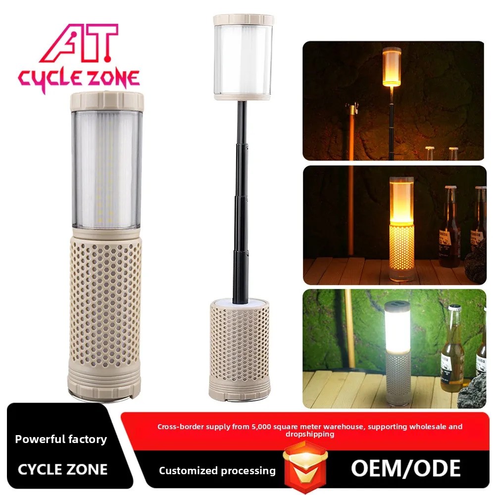 

Outdoor Rechargeable Camping Light - Retractable, 2-Color Atmosphere/Fill Light, Magnetic Work Light