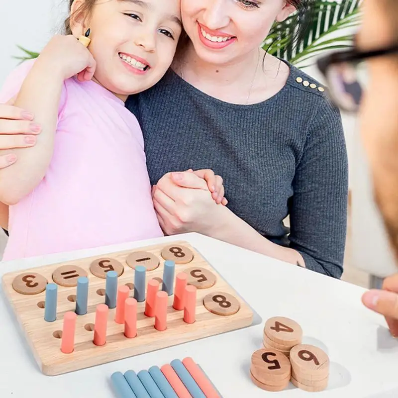 Conteggio Peg Board Giocattolo per l'apprendimento dei numeri in età prescolare Attività creative per l'apprendimento della matematica in età prescolare per la scuola materna a casa