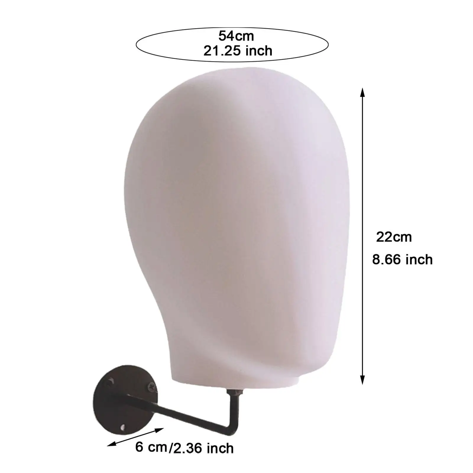 Wall Mounted Mannequin Head Wig Holder, Hanging Hat Display Stand Manikin Head for Cap Hairpieces Headset Tabletop Hair Salon