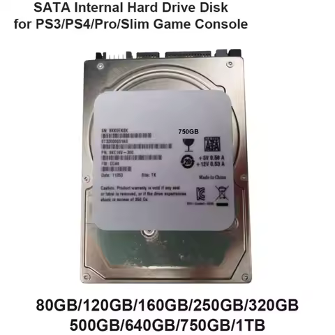 500GB/640GB/750GB 2.5" SATA Internal Hard Drive Disk For PS3/PS4/Pro/Slim Game Console For Sony HDD HD Harddisk 300M/S Silver