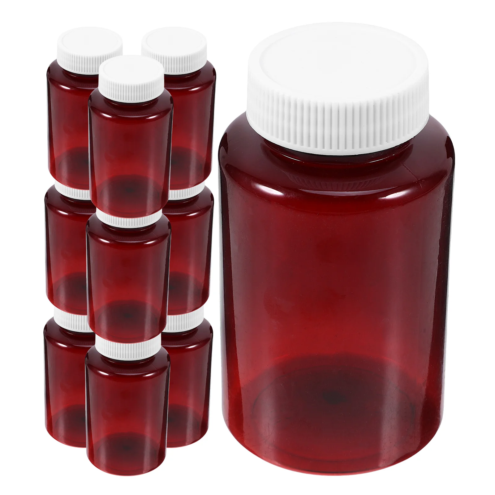 

12 Pcs Storage Plastic Bottle Medicine Container with Caps Medication Accessories