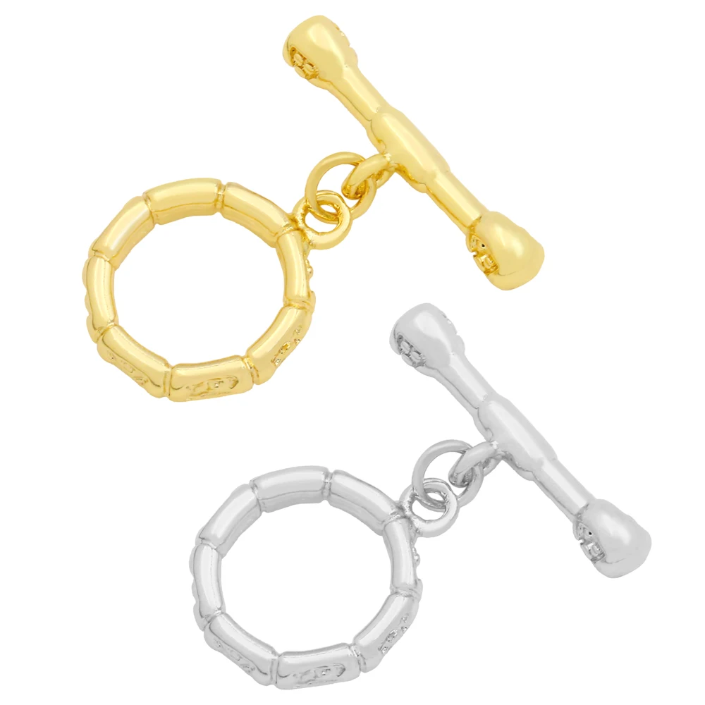 OCESRIO-cierres de palanca de gota de agua hechos a mano, Cordial grande de cobre para fabricación de joyas, componentes de bricolaje chapados en oro genuino cnta050