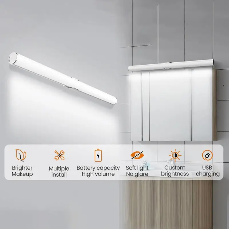 أضواء الغرور للمرآة الغرور الإضاءة LED مرآة ضوء بطارية طويلة الحياة عكس الضوء التحكم باللمس لقراءة ضوء مصباح مكتبي