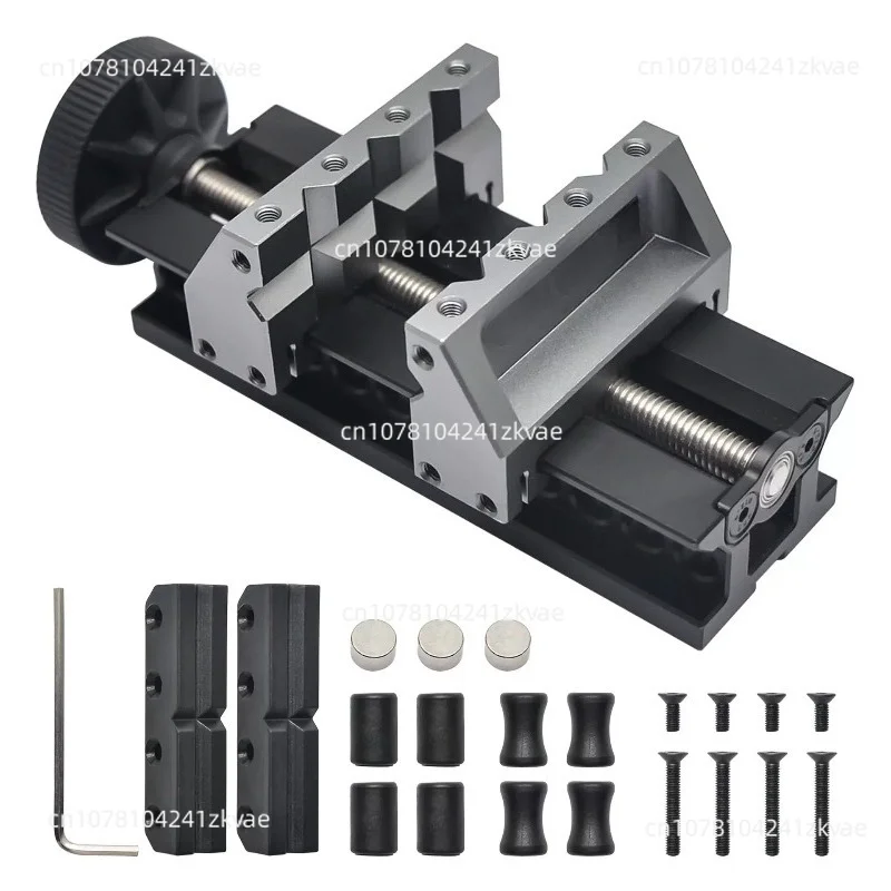 Double-Ended Mini Vise, Alloy Precision CNC Machined Bench Vise for Fine Crafting