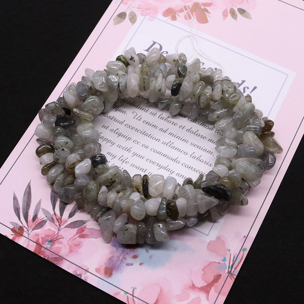

Irregular Natural Semi-Precious Labradorite Chipped Straight-Hole Bead 1 Strand Suitable For Unique Jewelry DIY Materials 5-12mm
