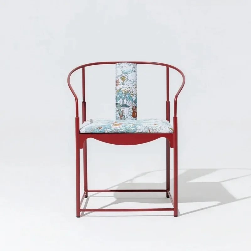 

Canyon Red Single Armchair, Embroidered New Chinese Chair